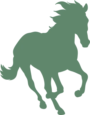 icône de cheval en silhouette stylisée